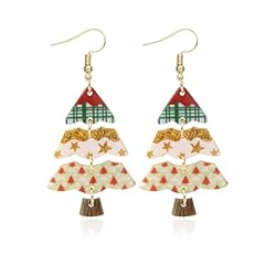 A3:christmas tree earrings