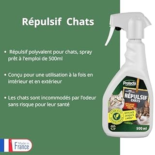 Repellente per gatti interni ed esterni, spray anti-graffio e marcatura urinaria, 500 ml, protezione efficace per mobili e giardini