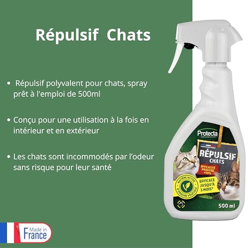 Kattenafweermiddel voor binnen en buiten, anti-krasspray en urinemarkering, 500 ml – effectieve bescherming voor meubels en tuinen - Afbeelding 3