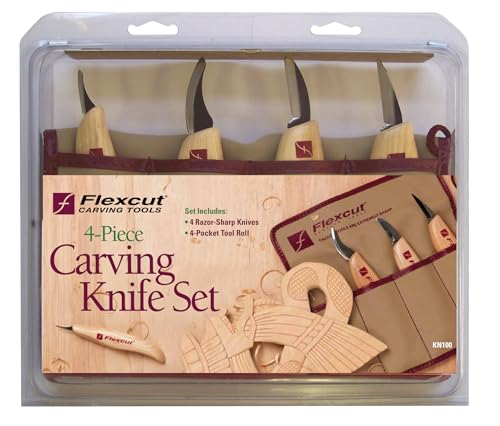 FLEXCUT Wood Carving Tools Set 4 Piece Carving...