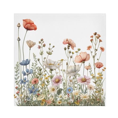 Set de 6 Servilletas de Tela Reutilizables Spring Wildflower 20 in miniatura 6