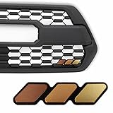YEEBEY Tri-Color Grille Badge Emblem Decoration Accessories Car Truck Label Fit for Tacoma 4Runner...