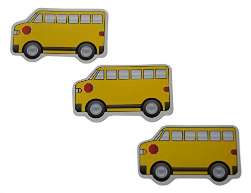 Imanes refrigerador autobús escolar amarillo set 12 piezas miniatura 4