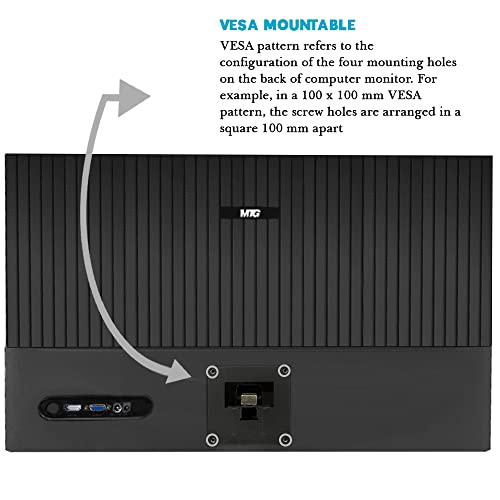 Mtg Bundle 24 Inch 1080P Led Desktop Laptop Monitor - Full Hd, 75Hz, 3Ms, Vesa Mountable, Hdmi, Vga, Bezel Less And Ultra-Light Sleek Thin Design With Built-In Speakers (Mtg Monitor +Webcam) #TOP4