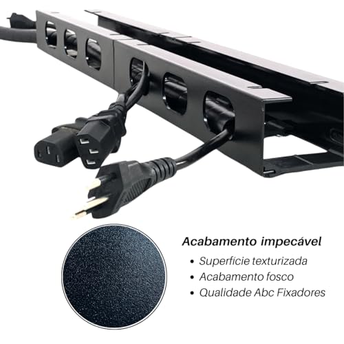 Organizador de Cabos e Fios oculto Baixo Mesa Guia de Cabos horizontal Modulado organiza 1 Metro - M