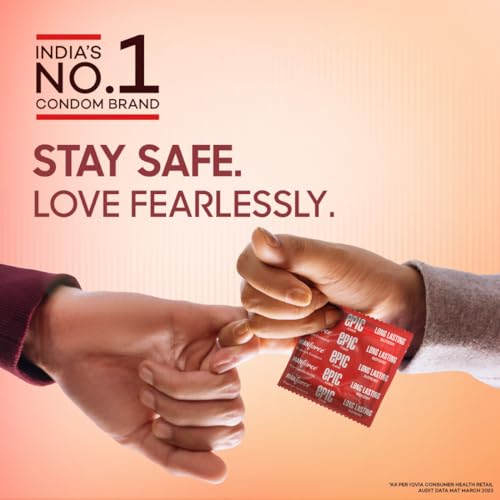 Image of Manforce Epic Long Lasting Premium Condoms For Lovemaking| Raspberry Flavour|From India' S No. 1* Condom Brand| Vegan| No Harsh Chemicals| Lubricated Latex Condoms| Pack Of 30