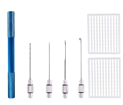 Milepetus Lot d'aiguilles d'appât pour pêche à la carpe - 2 en 1 - Pour pêche à la carpe - Bleu