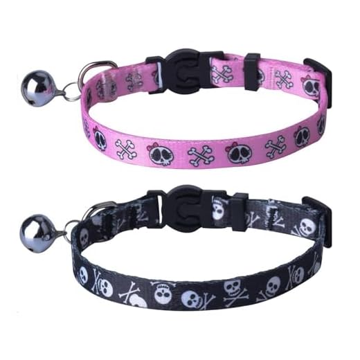 PUPTECK Halloween Cat Collar Breakaway with Bells, Kitten Outfit