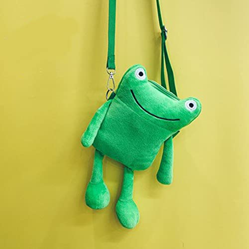 Crossbody Bags Casual Cartoon Shoulder Bag Green for Frog Crossbody Bag Bag Plush Bag Handbag for Family Gatherings4