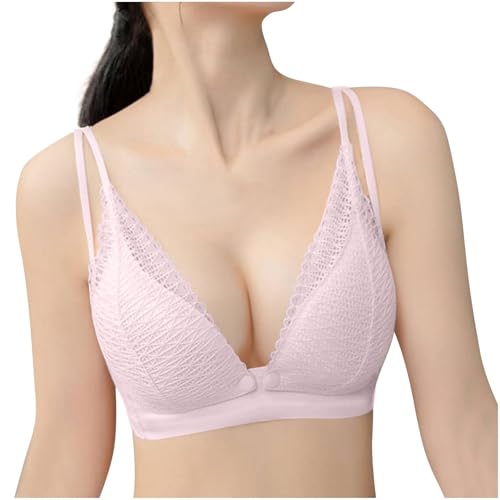 Nursing Bras for Breastfeeding No Underwire Wireless Lace Bra Front Closure Breathable Liftup Bra Soft Comfy Bralette2