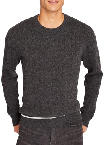 Club Monaco Men's Cable Tipped Crewneck Sweater