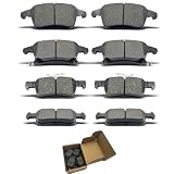 Brake Pads Set fit For 2013 2014 2015 2016 2017 2018 2019 For Ford Fusion,2013 2014 2015 2016 2017 2018 For Lincoln MKZ D1653 D1665 8PCS Front Rear Ceramic Brake Pads CCTECHMASS