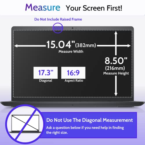 Image of Peslv 3 Pack 17.3 Inch 16:9 Anti Blue Light Screen Protector for Laptop