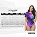 YANYU Magic Galaxy Sky Purple Print Adult Romper Womens Short Sleeve Onesie Bodysuit Casual Comfort Fashion Outfit