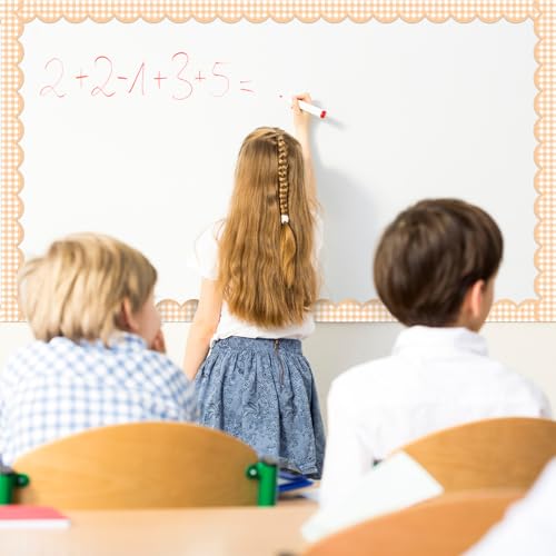 Tableau d'affichage vichy orange Zonon de 20 m pour décorer les classes