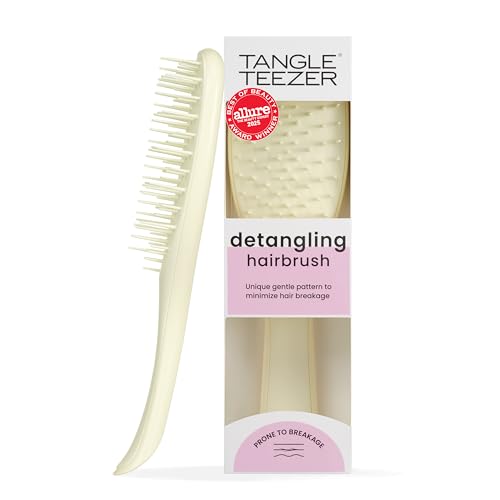 Tangle Teezer - Escova de cabelo desembaraçadora The Ultimate Detangler Extra Gentle para todas texturas capilares fragilizadas. Cor: Amarelo