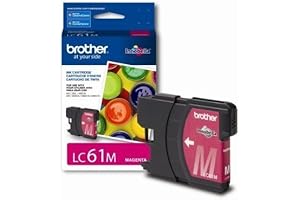 Brother LC61 Magenta Ink Cartridge (OEM) True Yields, 325 pages