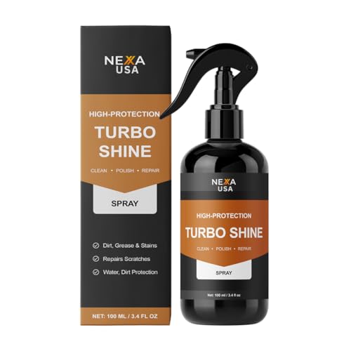NEXA USA TurboShine Car Polish & Shine Spray – Enhances Gloss & Surface Smoothness, Helps Reduce Water & Dirt Buildup, Easy Apply Exterior Care for Paint, Headlights & Trim