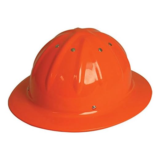 WoodlandPRO Full Brim Aluminum Hard Hat - Hi-Viz Orange