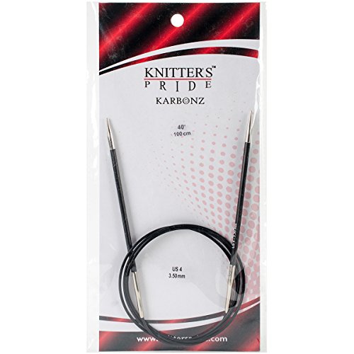 Karbonz Fixed Circular Needles, 40" Size 4/3.5mm