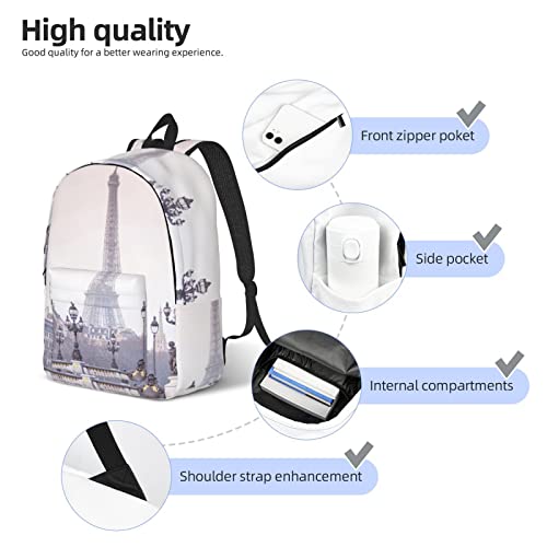 Sac à dos de voyage motif musique et Tour Eiffel le cadeau idéal pour la rentrée scolaire - 5