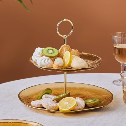 Service à dessert en verre marron Karaca Dune, l'art de la table raffiné - 7