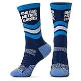Gone For a Run Inspirational Athletic Running Socks | Mid-Calf | Bad Mother Runner | Royal Blue