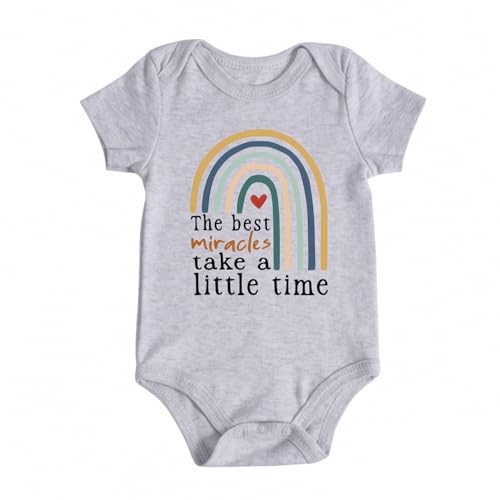 Generisch Pelele de manga corta para bebé con estampado de letras, para niños y niñas, gris, 18-24 meses