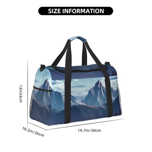 Mountain printed Hand Travel Bag Casual luggage bag4