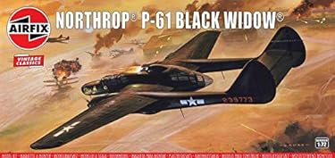 AMAZON - Airfix Vintage Classics Northrop P-61 Black Widow 1:72 WWII Military Aviation Plastic Model Kit A04006V