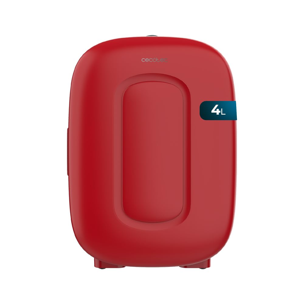 Cecotec Mini Nevera Bolero MiniCooling 4L Bora Red, Funcionamiento 12V-220V, Compatible coche y caravanas, Función enfriamiento y calentamiento, Rango temperatura 5-65º, Transporte fácil
