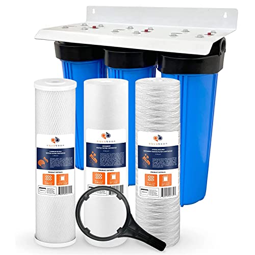 Aquaboon 20" x 4.5" 3Stage Whole House Water Filter System (1"Port