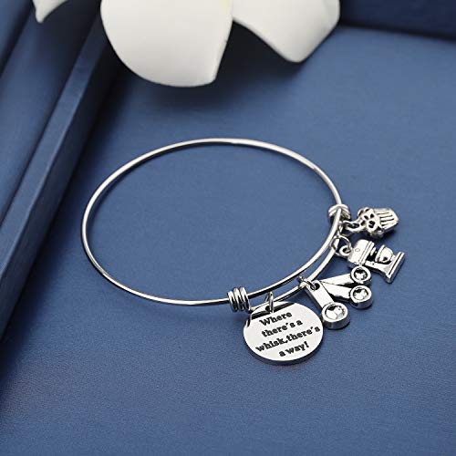 Image of MYOSPARK Baker 'Where There's A Whisk There's A Way' Baking Bracelet Kitchen Gift for Chef Graduation