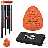 Personalized Memorial Wind Chime - Custom Sympathy Gift for Loss of Loved One, Handmade Bereavement Wind Chime for Pet Loss & Home Decor