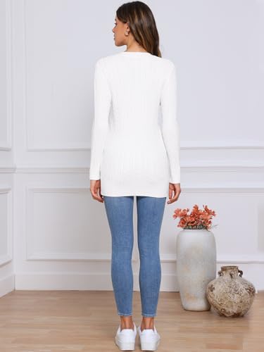 Allegra K Cardigan Sweaters for Women's Cable Knit Chunky Button Up Fall Winter Long Sleeve Casual Outwear Coat3