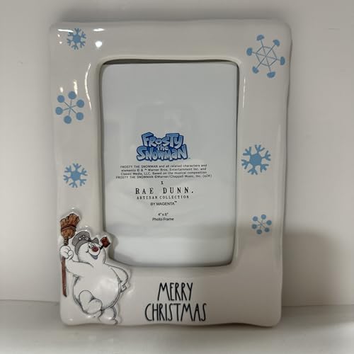 Rae -MERRY CHRISTMAS Photo Frame Allside White FROSTY SNOWMAN CHR...