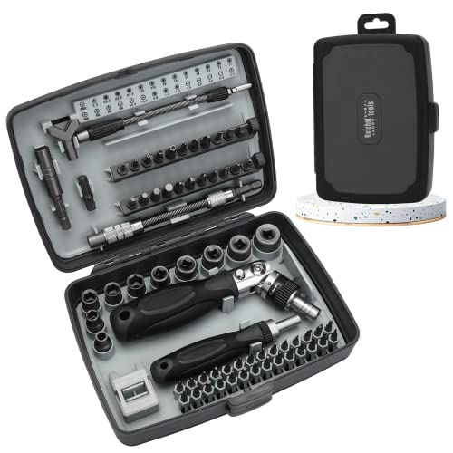 Ratschen-Schraubendreher-Set, 68-teiliges magnetisches Schraubendreher-Set und Universal-Steckschlüssel-Bits, Schlitz-Sechskant-Präzisions-Bits Cover