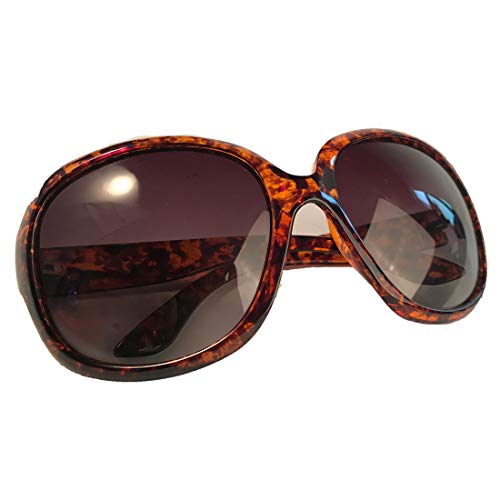 Polarized Sunglasses for Women, AkoaDa UV400 Lens Sunglasses for Female Ladies Fashionwear Pop Polarized Sun Eye Glass (Brown Marble Frame/Black Gradient Lenses)
