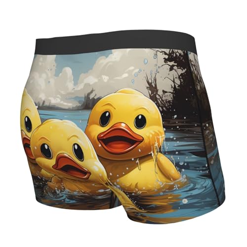 Cute rubber ducks yellow mens boxer briefs men's underwear stretch comfort soft boxer for men s-xxl3