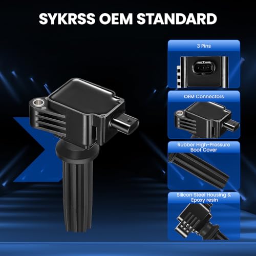 Image of 4 Ignition Coils Pack - Fix Misfires for Ford Edge /Focus /Escape /Fusion /Mustang & Lincoln MKZ /MKC /MKT & Jaguar XF (2.0L /2.3L L4) - Repl. UF670 /DG546 /CM5Z12029A