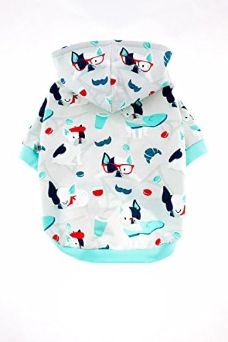 Vive la Frenchie Blue, Bulltastic Dog Hoodie - Excellent Weight for Morning, Evening Falls - Great Dog Hoodies With Stylish Prints- Unisex, Hygienic Dog Wear Cloth - 100% Guaranteed Satisfaction