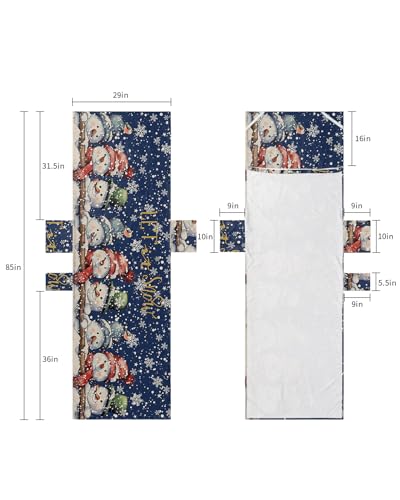 Navy Blue Snowman Christmas Beach Lounge Chair Towel Cover, Soft Chaise Lounge Towel with Side Pockets Patio Pool Chairs Cover for Beach/Pool Sunbathing 29x85 Winter Snowflake Xmas