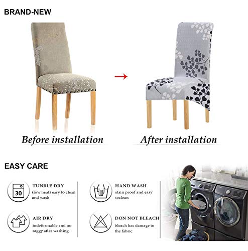 Keluina Stretch XL stoelhoezen voor eetkamerstoelen, 2/4/6 stuks elastisch large stoel hoes voor eetkamer bruiloft… - Afbeelding 7