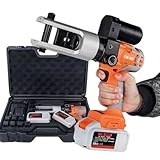 Crimpatrice Idraulica Ricaricabile, Testa Rotante A 360°, Potenza 12T + Coppia 380NM + Crimpatura Terminali 16-300mm², Con Batteria Da 4,0 Ah / 10 Matrici,300 model