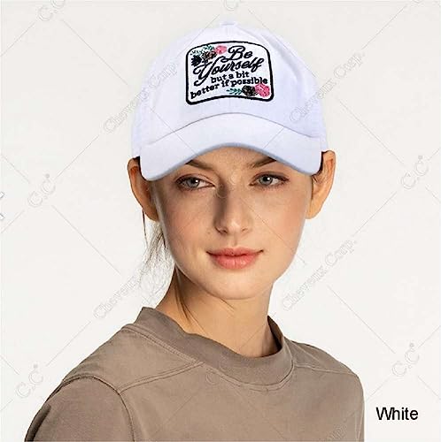 Image of C.C Ponycap Messy High Bun Ponytail Adjustable Mesh Trucker Baseball Cap Hat