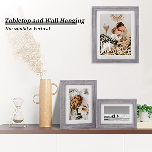 Picture Frames Set Photo Frames: 10 Pack Rustic Wood Family Picture Frame Collage Wall Decor With Mat Simple Lightweight Matted Gallery Picture Frames For Wall Tabletop Including 8X10 5X7 4X6 #TOP4