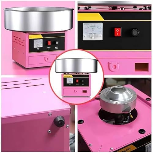 Professional Cotton Candy Machine 1000W - 20" Stainless Steel Bowl with Storage Drawer & Spoon - Ideal for Parties, Carnivals, Events & Festivals