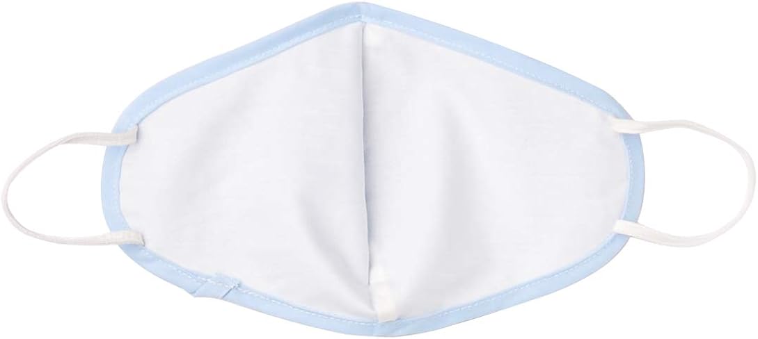 Black Friday - 60% OFF Lanier Wellness Kids 2-Layer Reusable Face Cover (Pack of 2), Blue/White