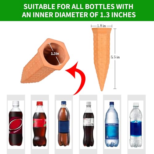 Baxrou Plant Self Watering Stakes 12 Pack Terracotta Watering Spikes for Indoor and Outdoor Plants,Wine Bottle Plant Watering Devices, Automatic Plant Waterers for Vacation