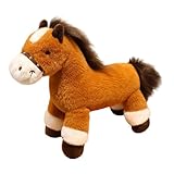 2026 Caballo de peluche – Animal del zodíaco lunar, mascota de tela suave, figura decorativa navideña, recuerdo del año ďe la suerte, muñeca sentada | Peluche đe caballo coleccionable para dormitorio,